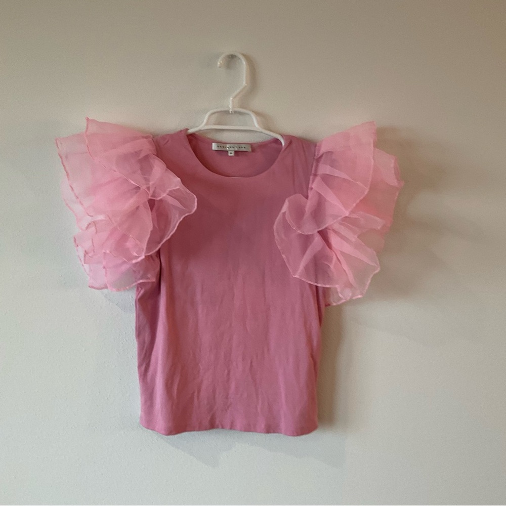 Endless Rose Organza Ruffle Sleeve Top